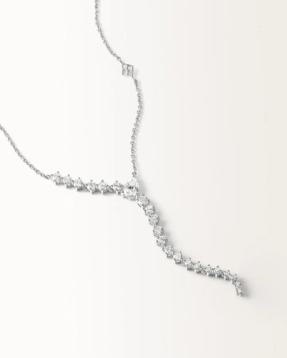 Collier Grâce 1.33 carats en or blanc et diamant de synthèse