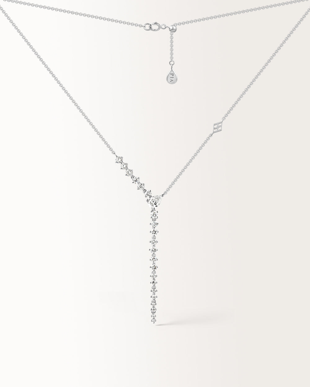 Collier Grâce 1.33 carats en or blanc et diamant de synthèse
