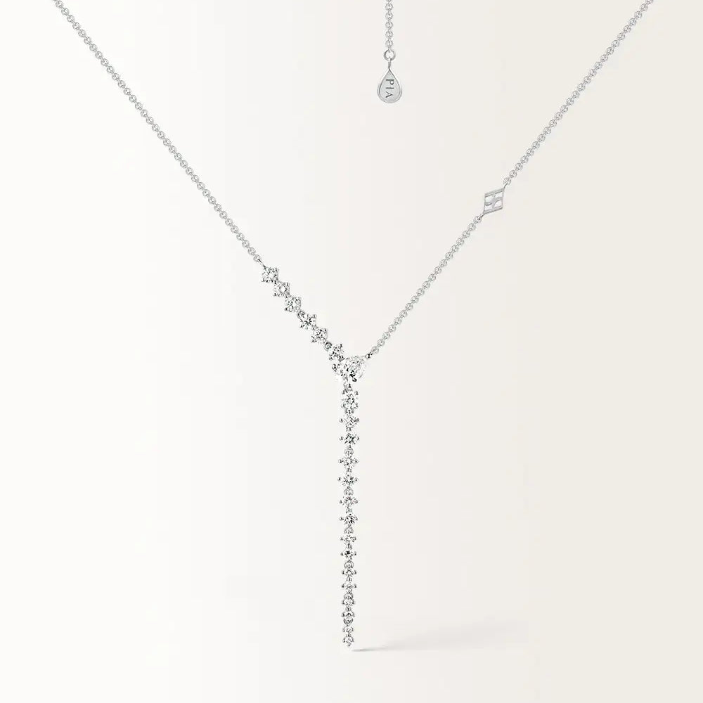 Collier Grâce 1.33 carats en or blanc et diamant de synthèse