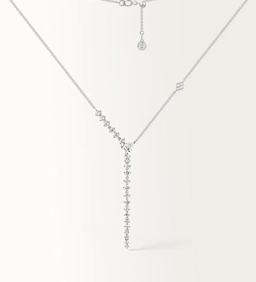 Collier Grâce 1.33 carats en or blanc et diamant de synthèse