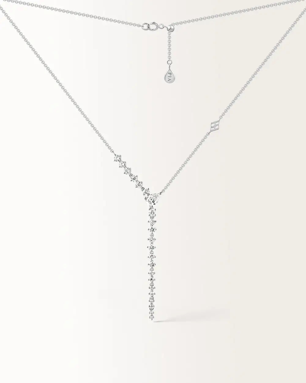 Collier Grâce 1.33 carats en or blanc et diamant de synthèse