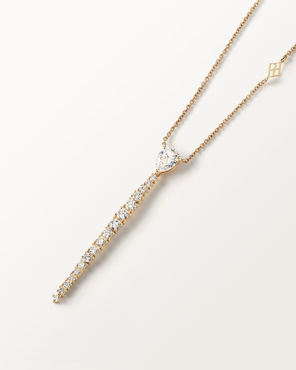 Collier Alba1.43 carats en Or Jaune et diamant de synthèse