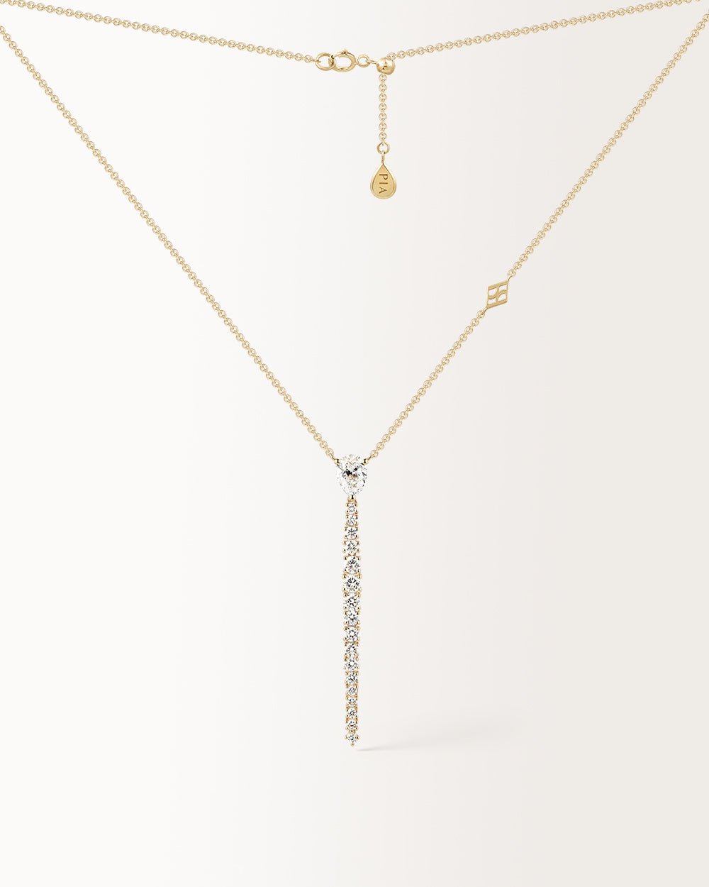 Collier Alba1.43 carats en Or Jaune et diamant de synthèse