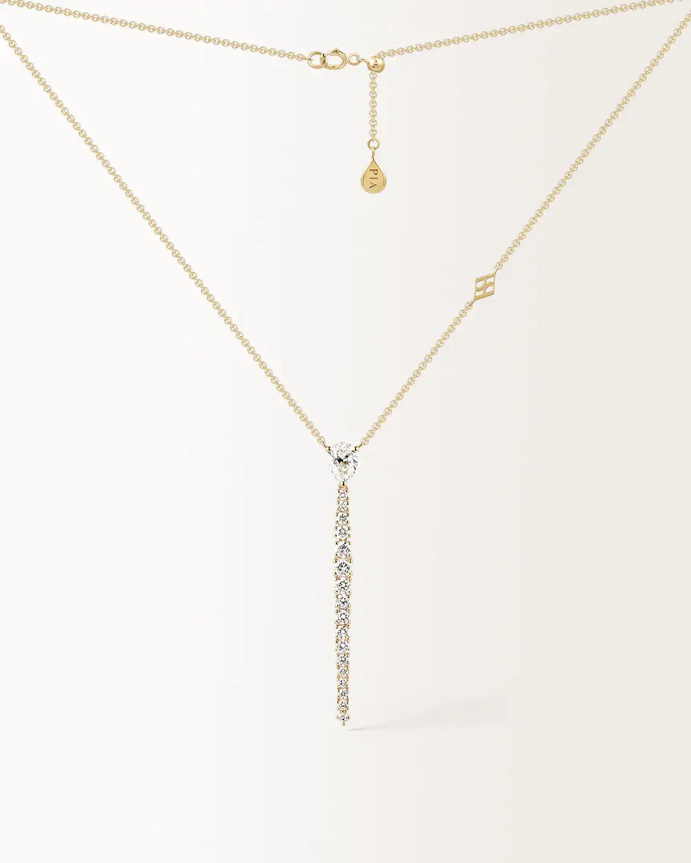 Collier Alba1.43 carats en Or Jaune et diamant de synthèse