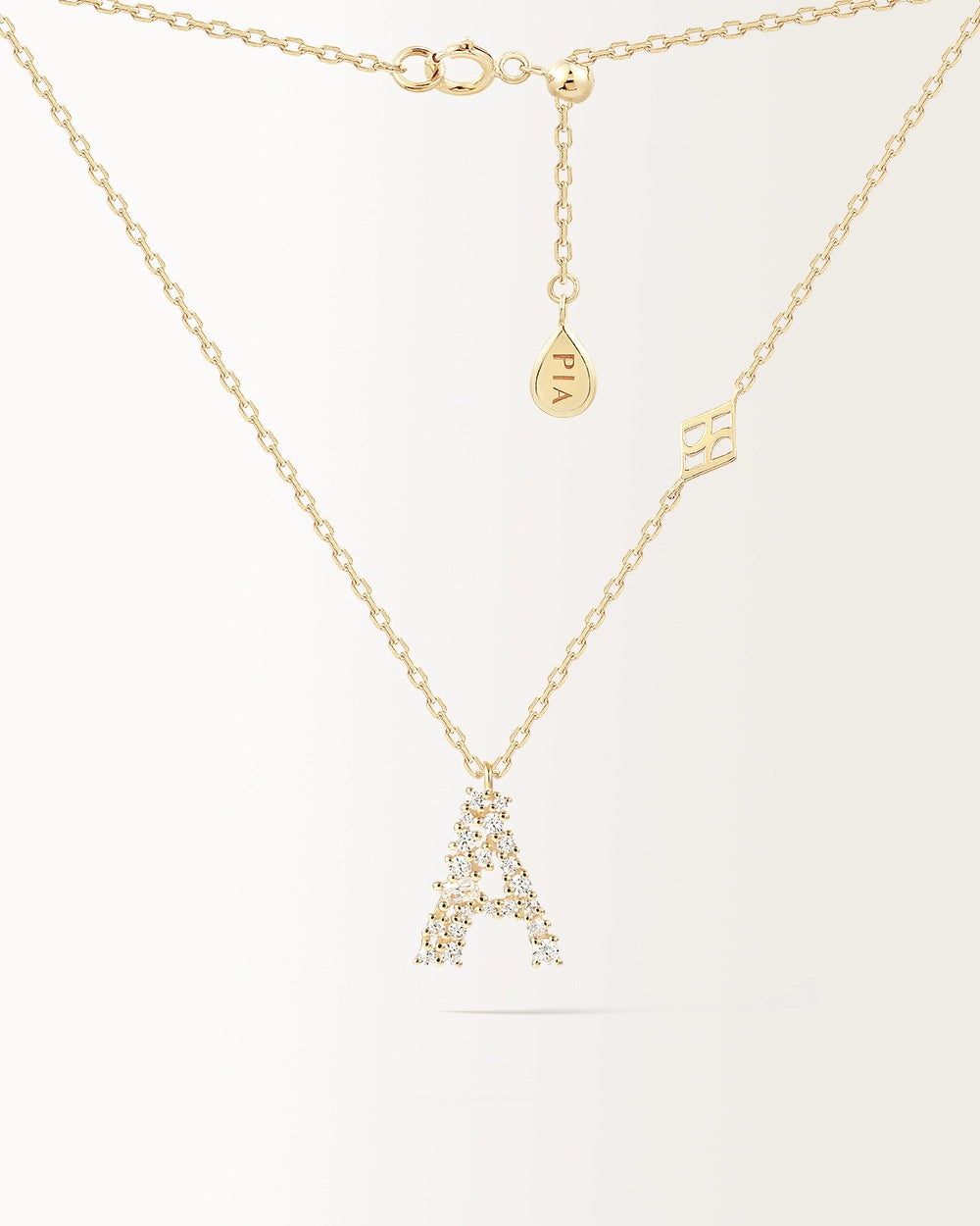 Collier Initiale A en or jaune