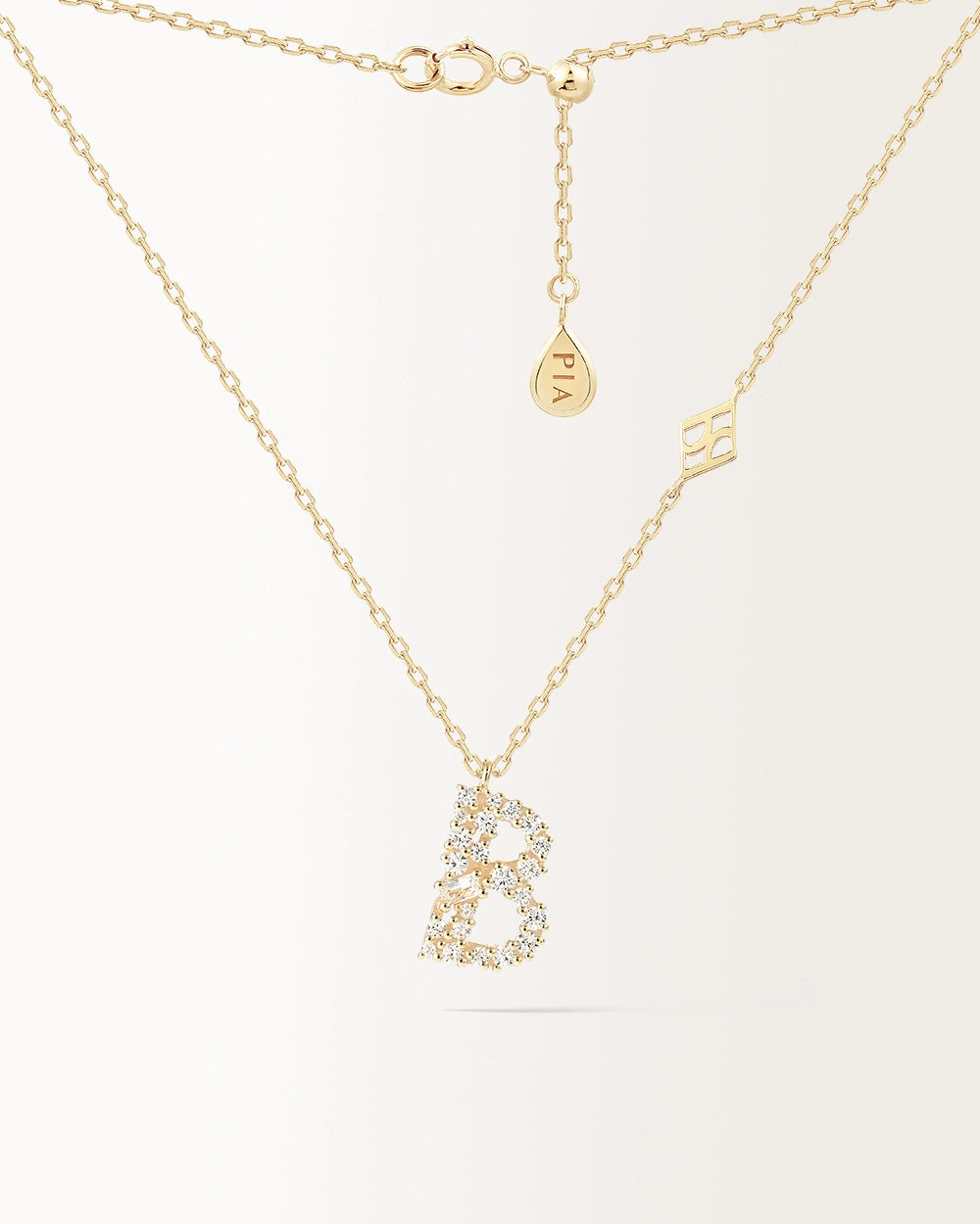 Collier Initiale B en or jaune