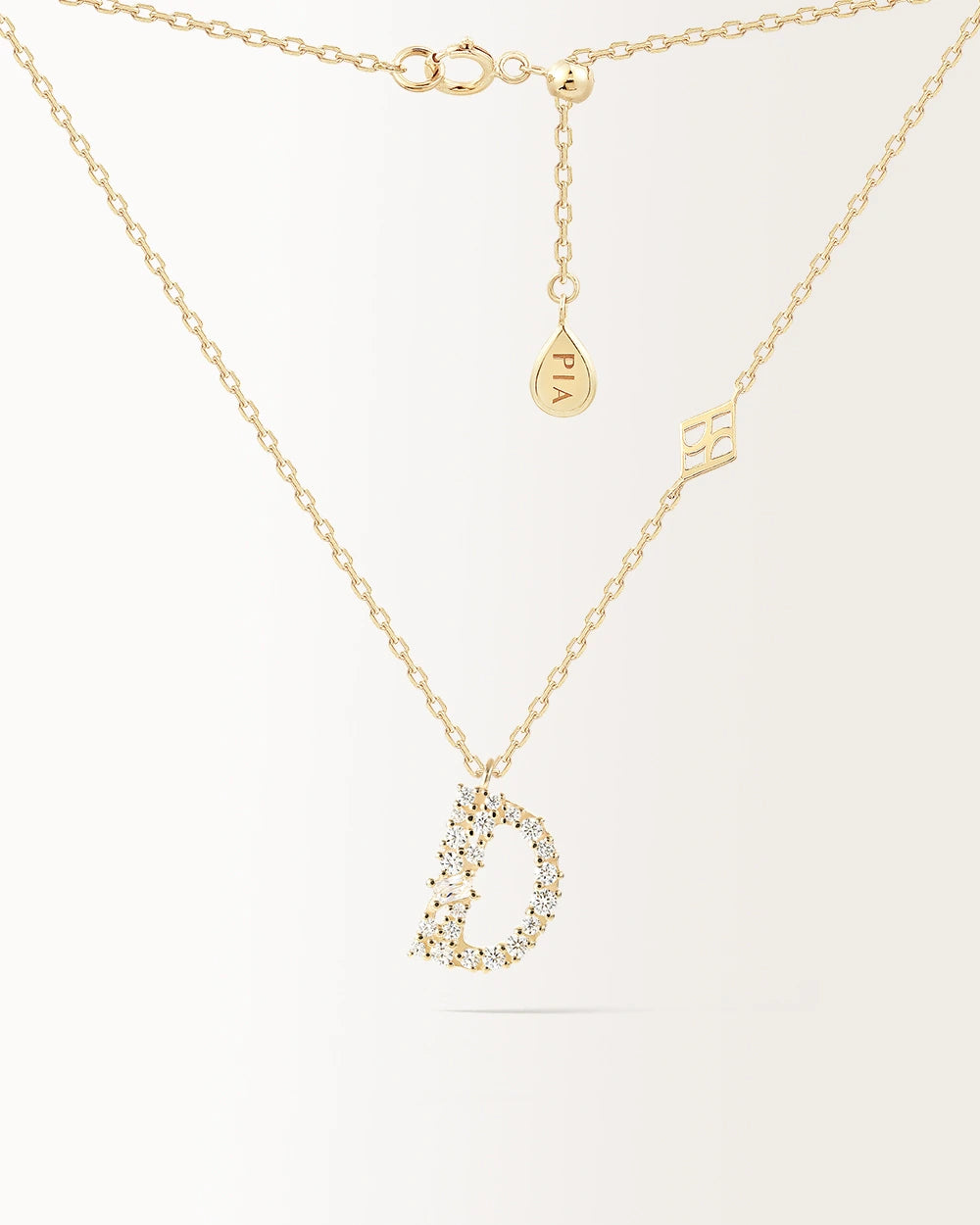 Collier Initiale D en or jaune