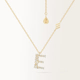 Collier Initiale E en or jaune