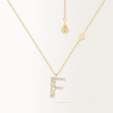 Collier Initiale F en or jaune