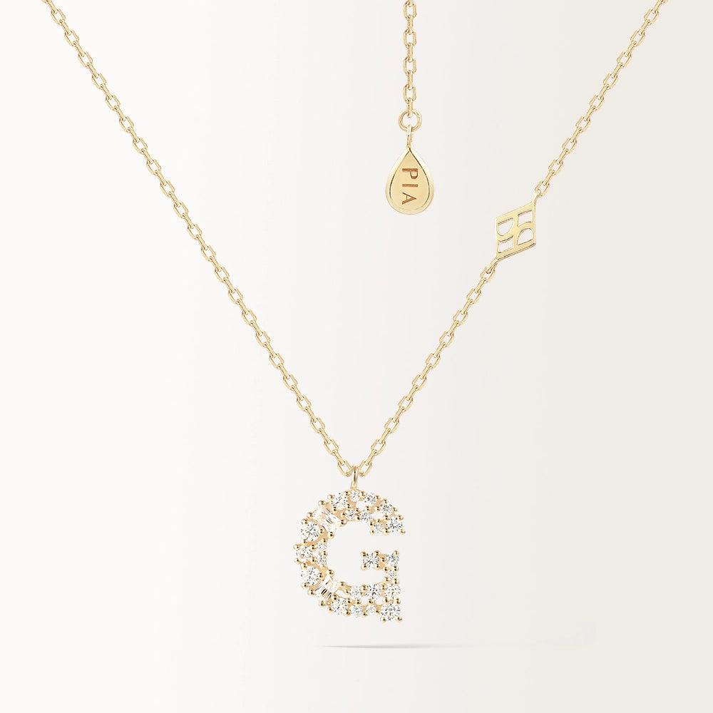 Collier Initiale G en or jaune