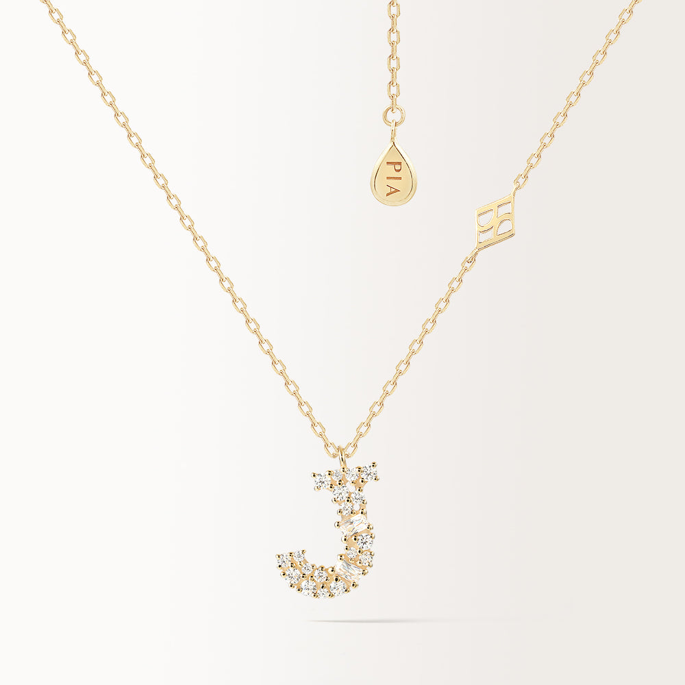 Collier Initiale J en or jaune
