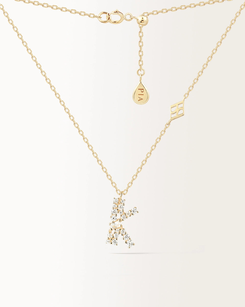 Collier Initiale K en or jaune