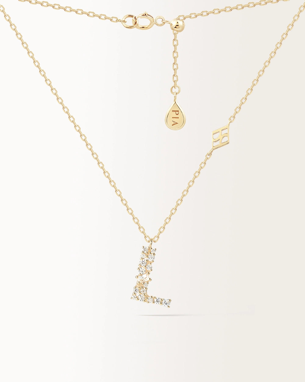 Collier Initiale L en or jaune