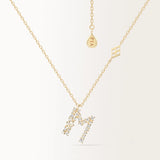 Collier Initiale M en or jaune