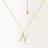 Collier Initiale N en or jaune