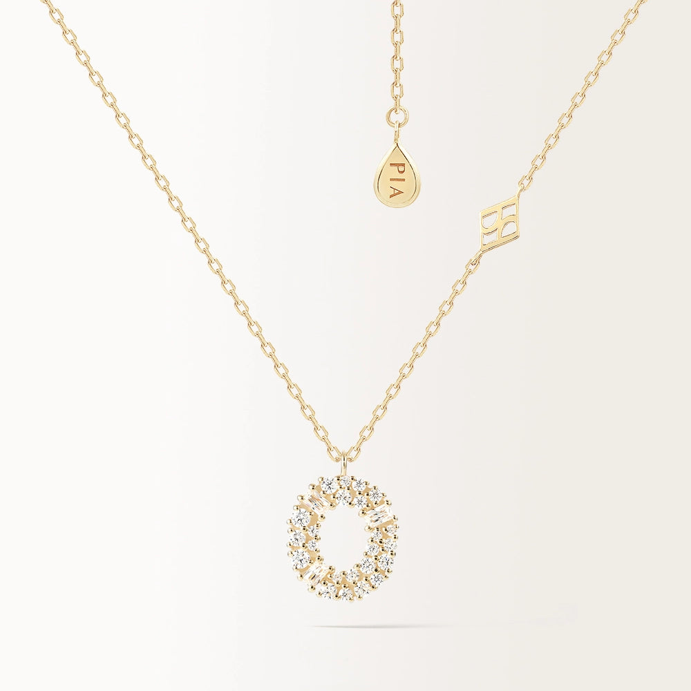 Collier Initiale O en or jaune