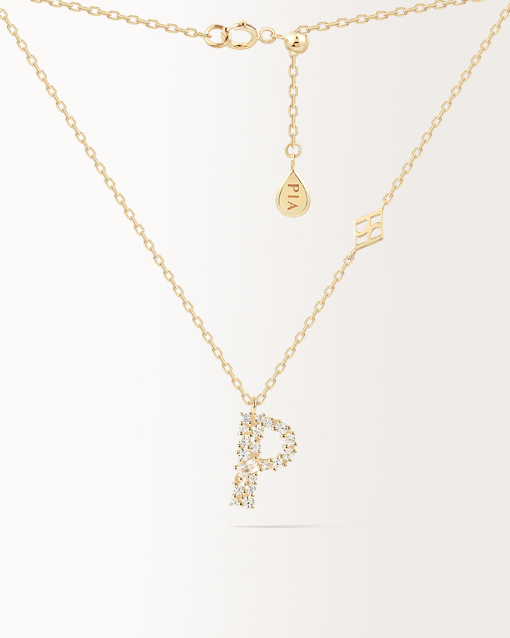 Collier Initiale P en or jaune