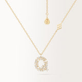 Collier Initiale Q en or jaune