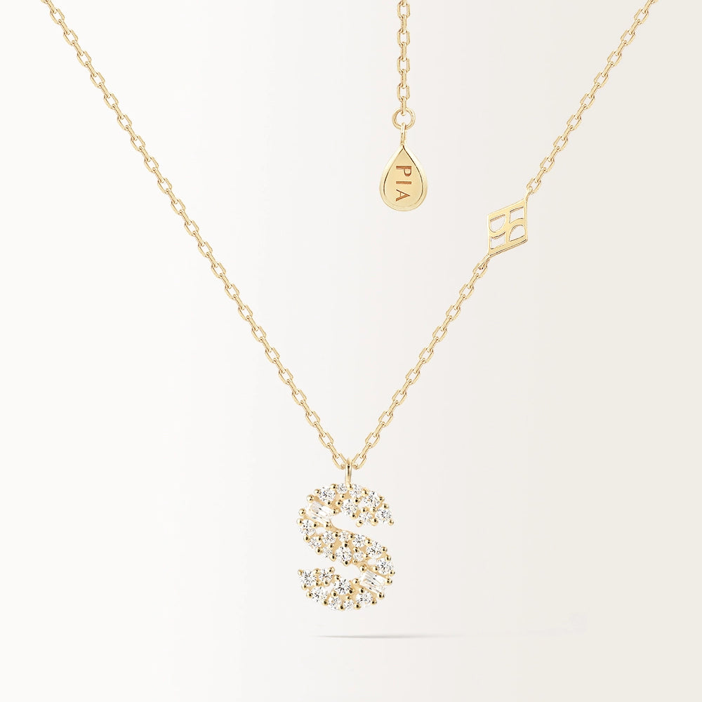 Collier Initiale S en or jaune