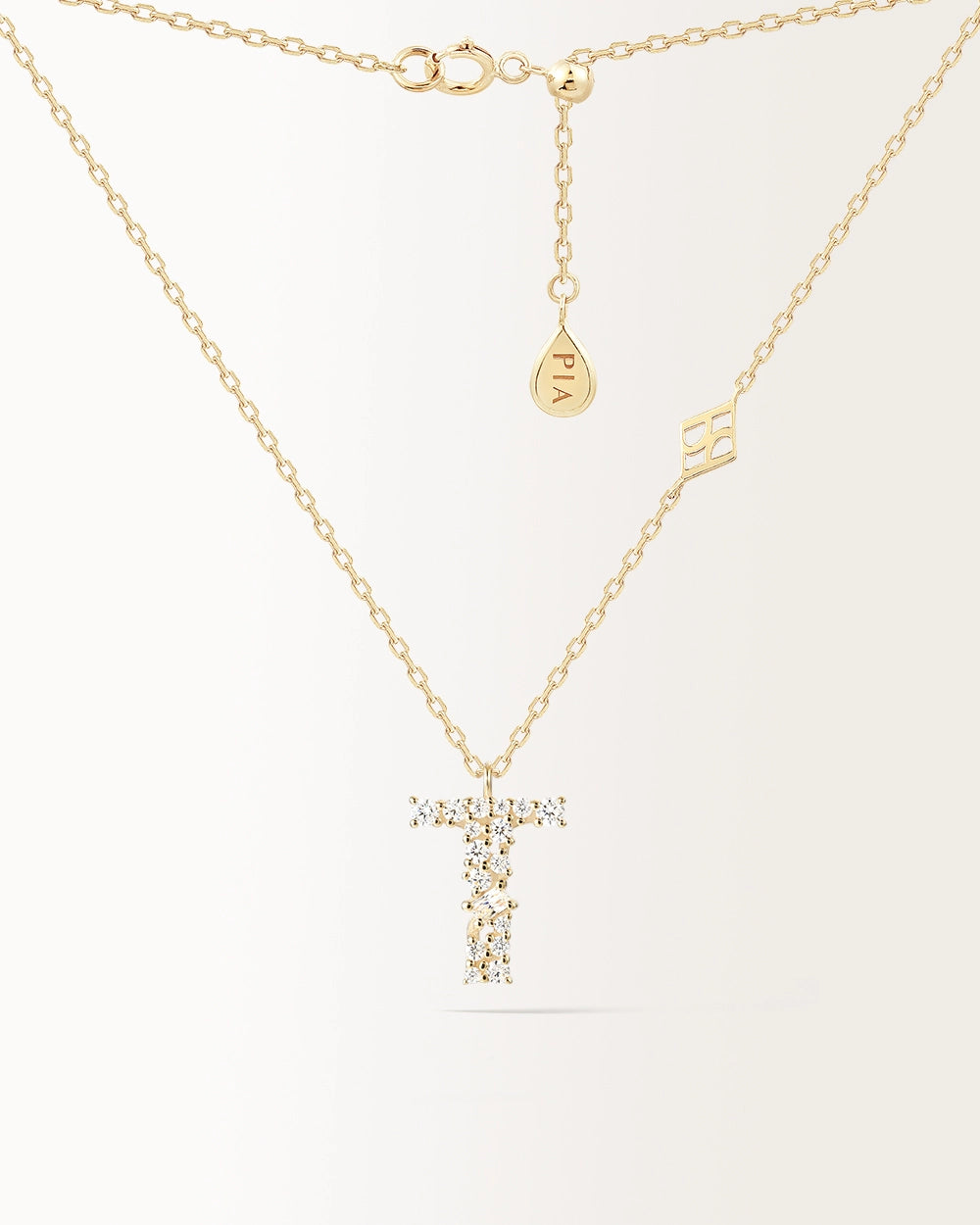 Collier Initiale T en or jaune