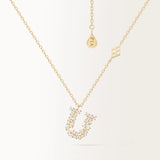 Collier Initiale U en or jaune