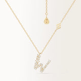Collier Initiale W en or jaune