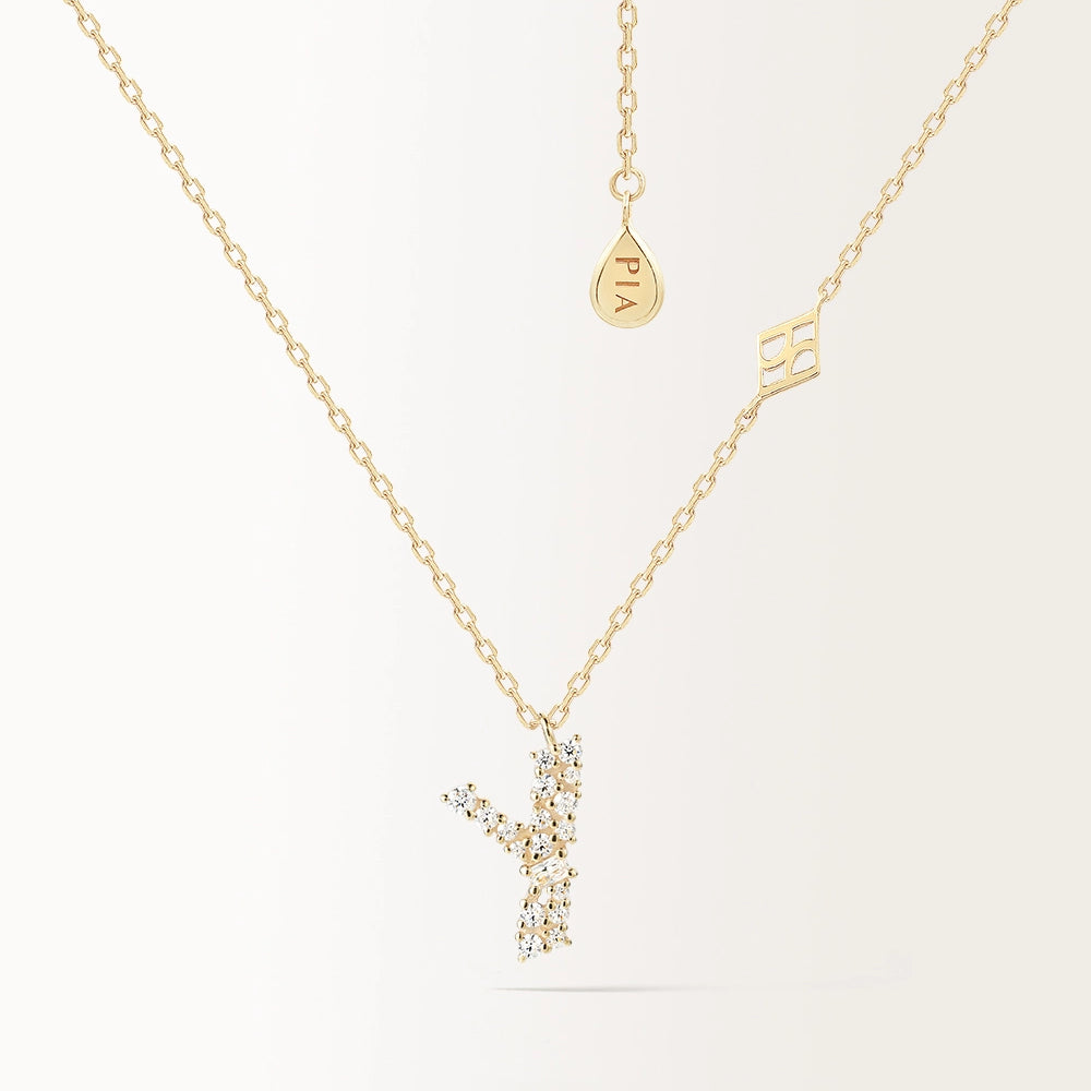 Collier Initiale Y en or jaune