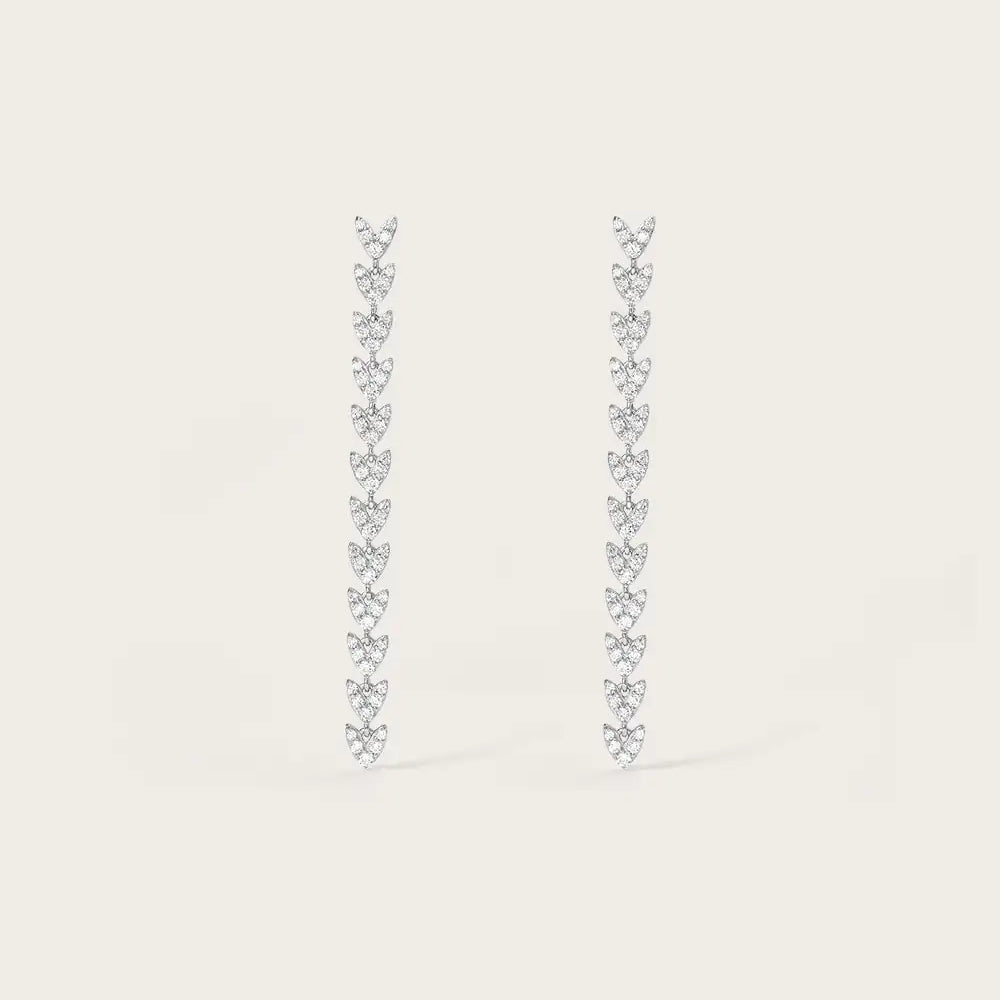 Boucles d'oreilles Alaïa en or blanc