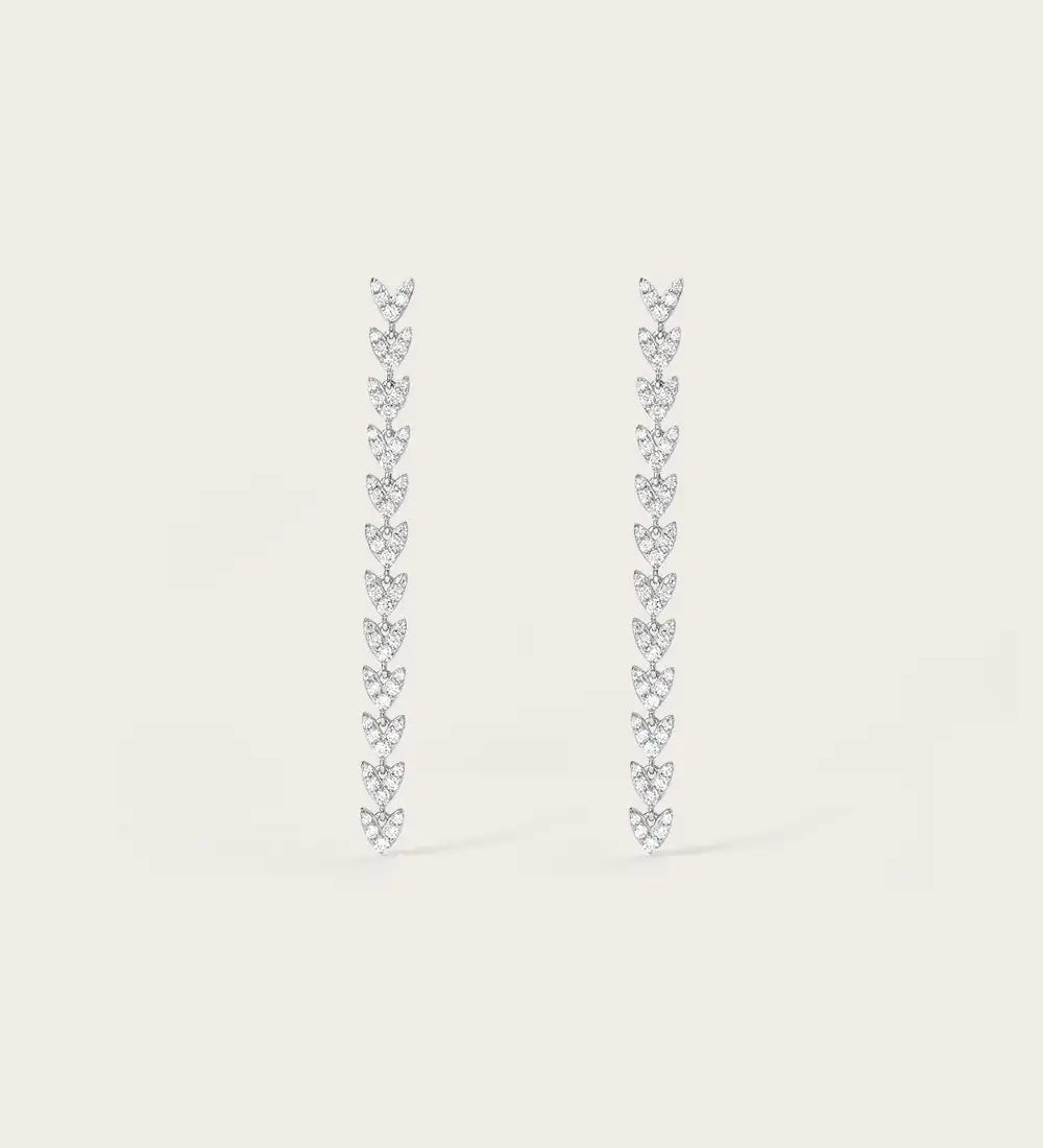 Boucles d'oreilles Alaïa en or blanc