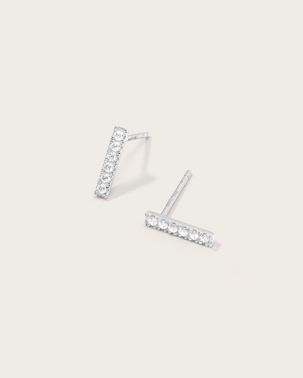 Boucles d'oreilles Elena en or blanc 