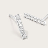 Boucles d'oreilles Elena en or blanc 