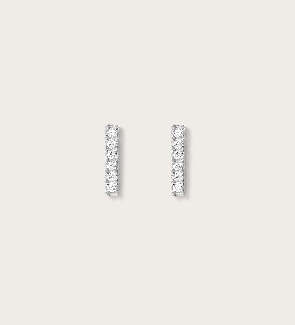 Boucles d'oreilles Elena en or blanc 