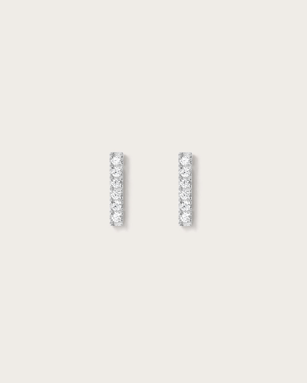 Boucles d'oreilles Elena en or blanc 