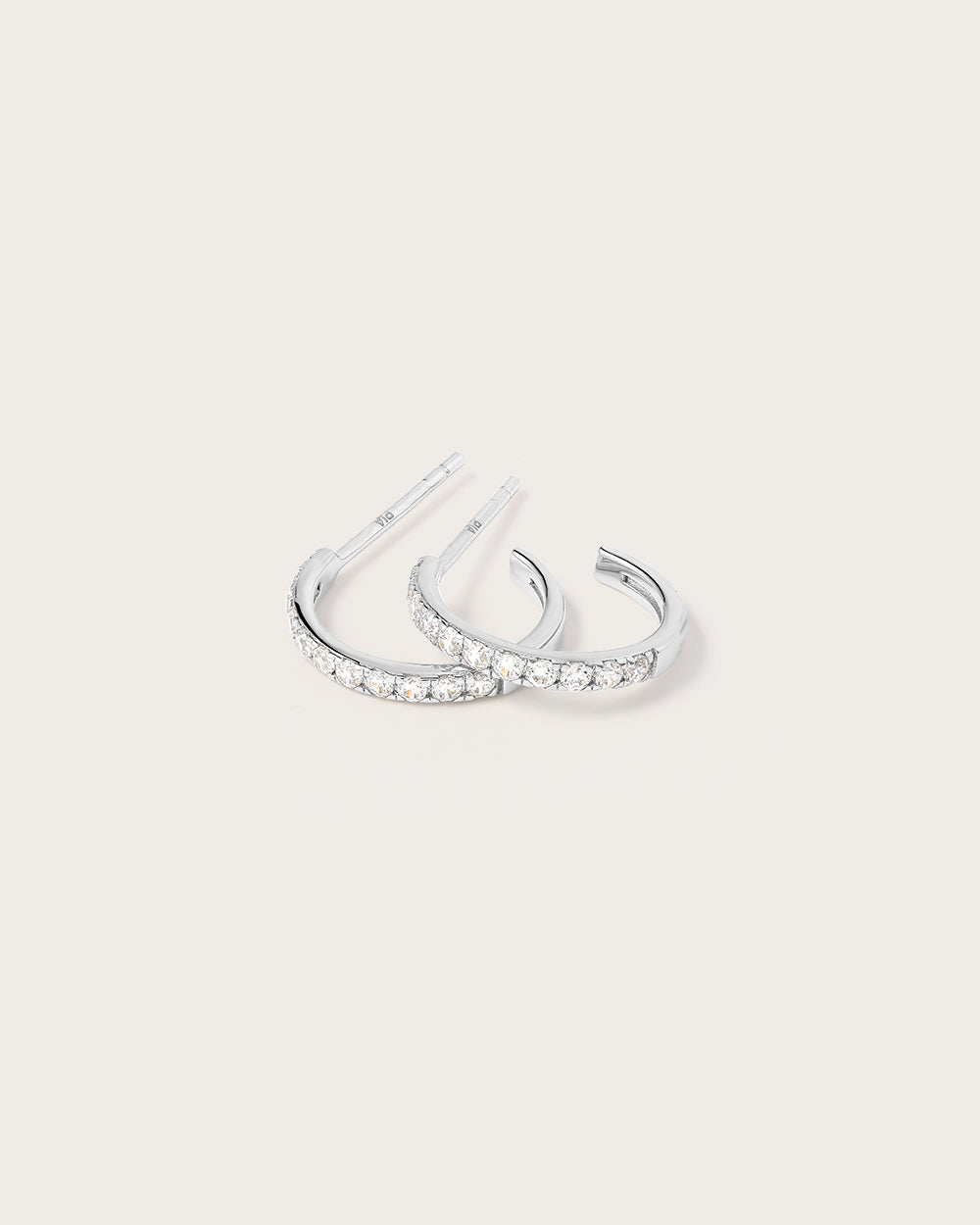 Boucles d'Oreilles Lena en or blanc 