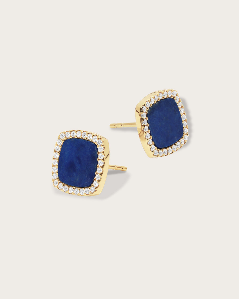 Boucles d'oreilles Charlie Lapis en or jaune 