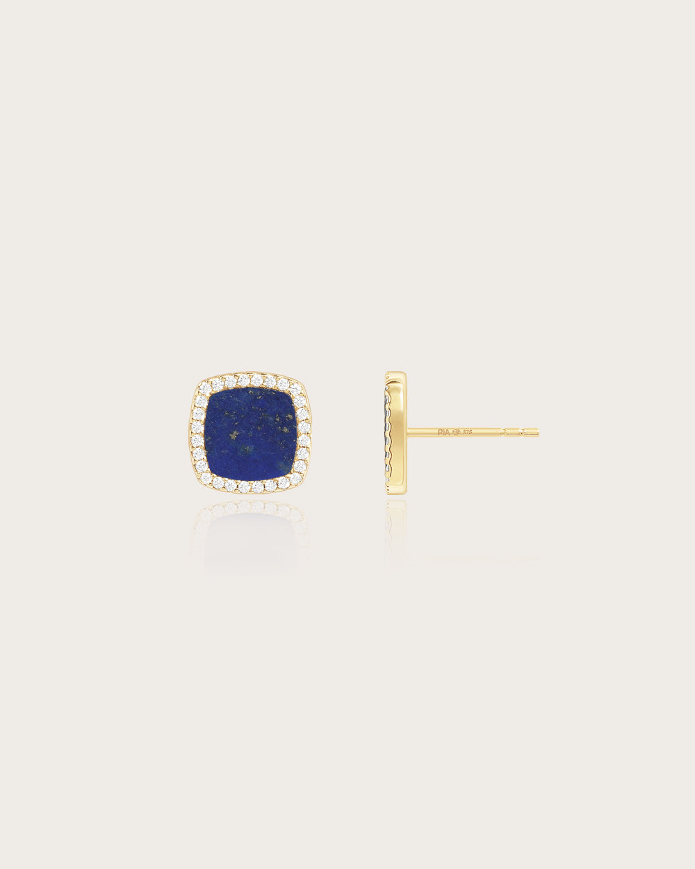 Boucles d'oreilles Charlie Lapis en or jaune 