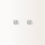 Boucles d'oreilles Infini 0.60 carat en or jaune et diamant de synthèse