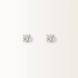 Boucles d'oreilles Infini 0.60 carat en or jaune et diamant de synthèse