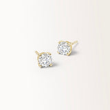 Boucles d'oreilles Infini 1 carat Or Jaune et diamant de synthèse