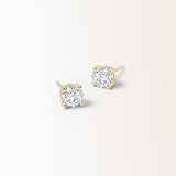 Boucles d'oreilles Infini 1 carat Or Jaune et diamant de synthèse