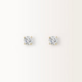 Boucles d'oreilles Infini 1 carat Or Jaune et diamant de synthèse