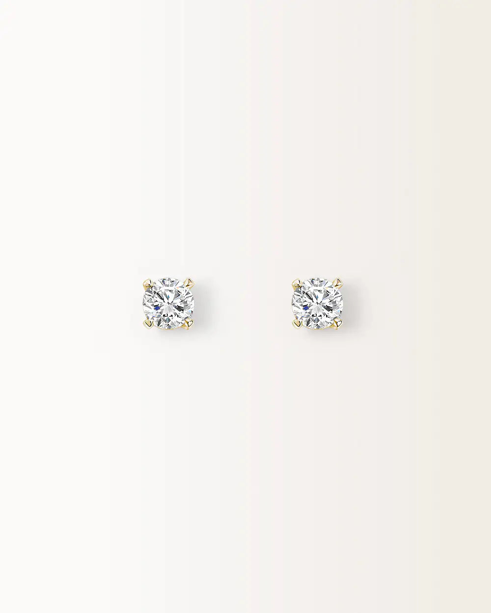 Boucles d'oreilles Infini 1 carat Or Jaune et diamant de synthèse
