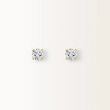Boucles d'oreilles Infini 1 carat Or Jaune et diamant de synthèse