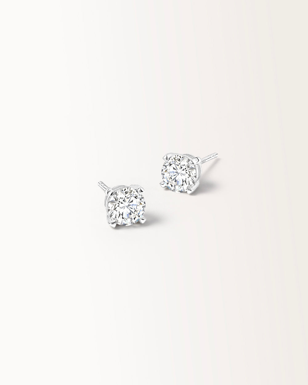 Boucles d'oreilles Infini 1 carat en or blanc