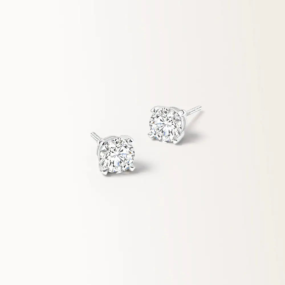 Boucles d'oreilles Infini 1 carat en or blanc