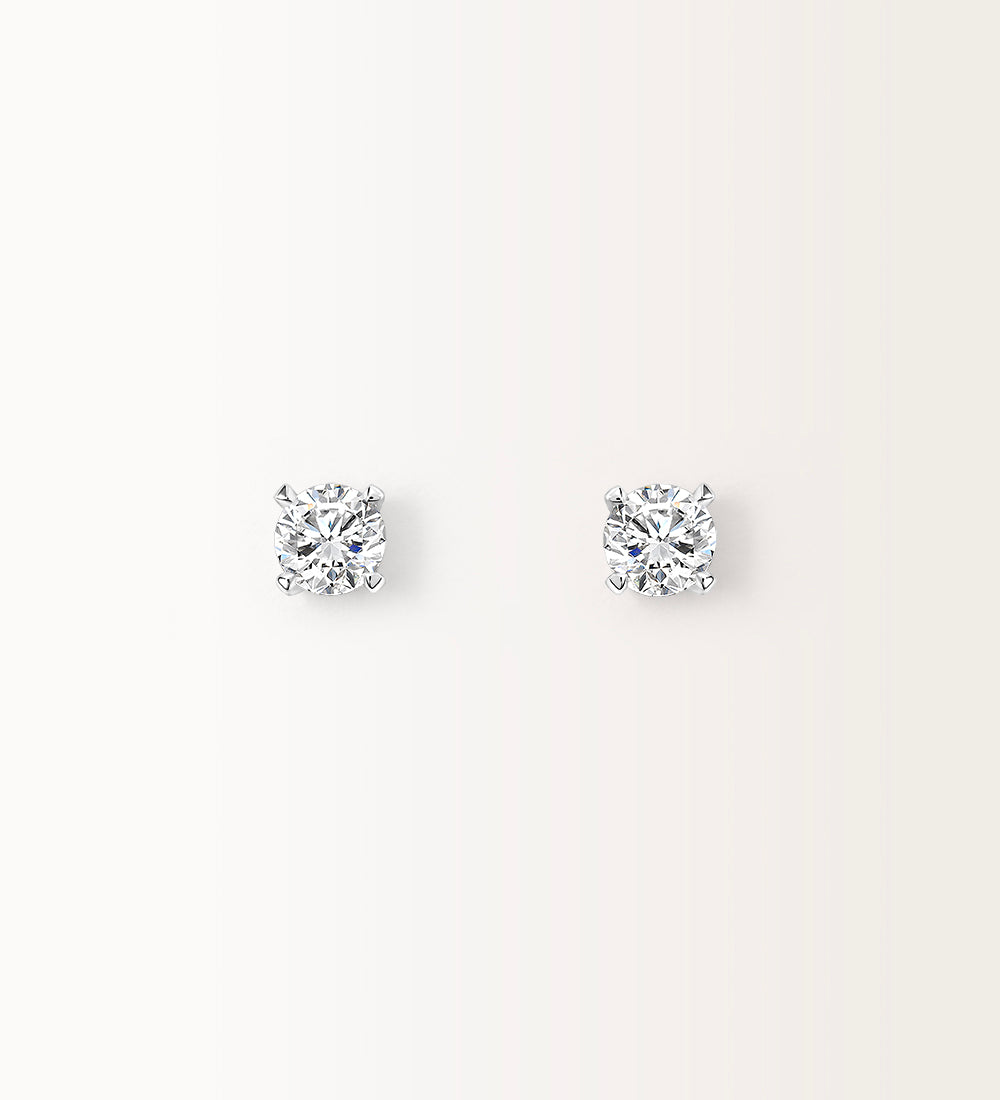 Boucles d'oreilles Infini 1 carat en or blanc