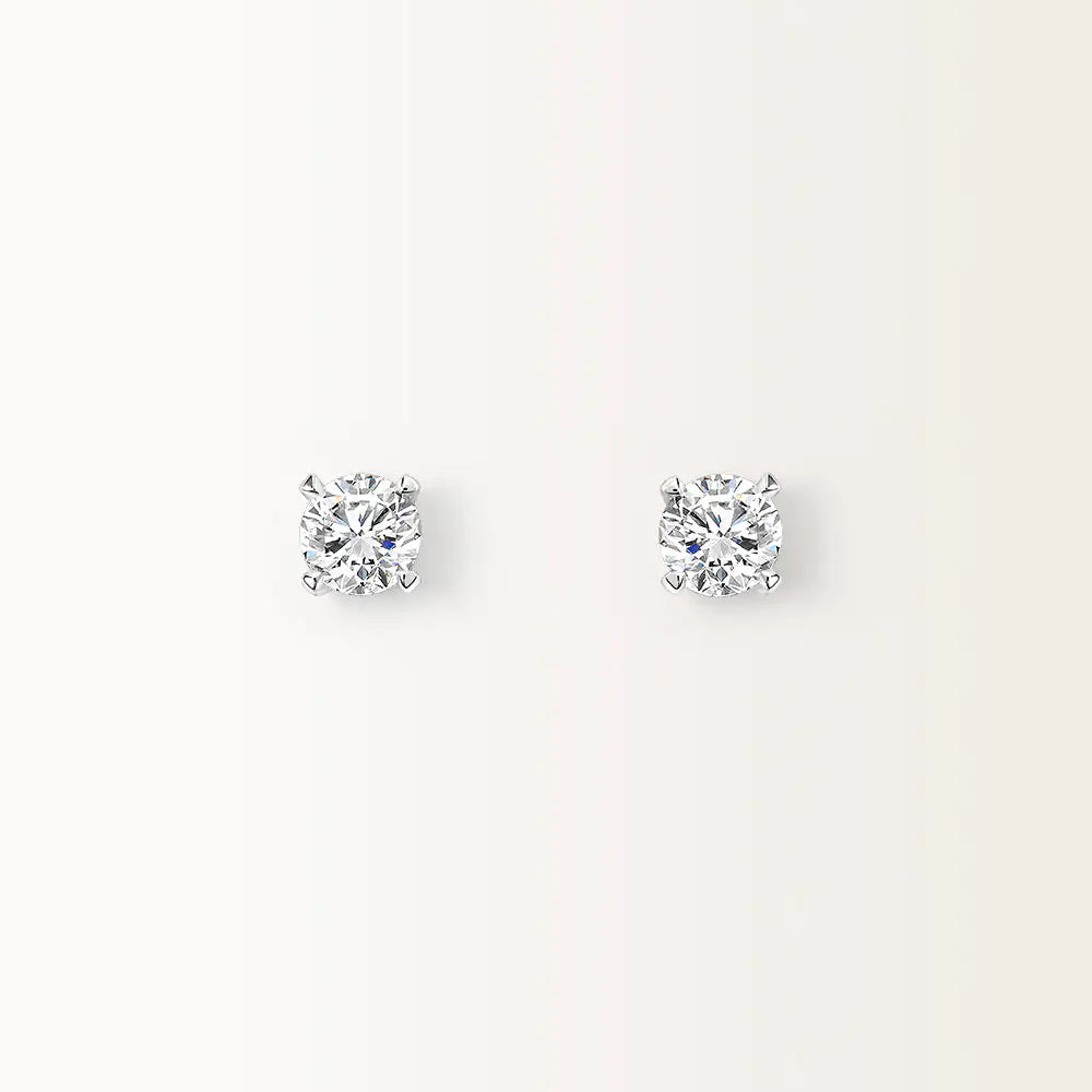Boucles d'oreilles Infini 1 carat en or blanc