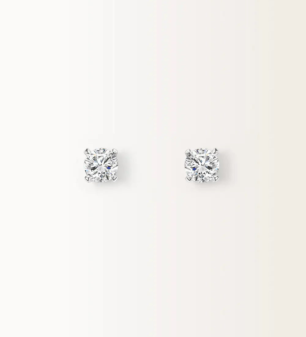 Boucles d'oreilles Infini 1 carat en or blanc
