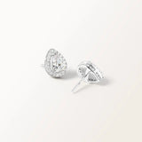 Boucles d'oreilles Aura en or blanc et diamant de synthèse