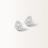 Boucles d'oreilles Aura en or blanc et diamant de synthèse